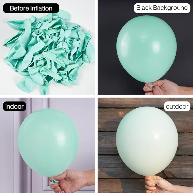 PartyWoo Teal Balloons 50pcs Turquoise Latex Helium Balloons 12 Inch | - Image 2