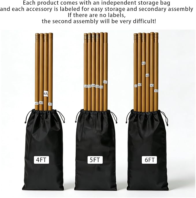 Balloon Arch Stand, Arch Backdrop Stand, Metal | 4FT+5FT+6FT, Three Storage Bags - Image 4