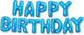 Blue Happy Birthday Balloons Banner Letter Signs Party Decorations by Unknown