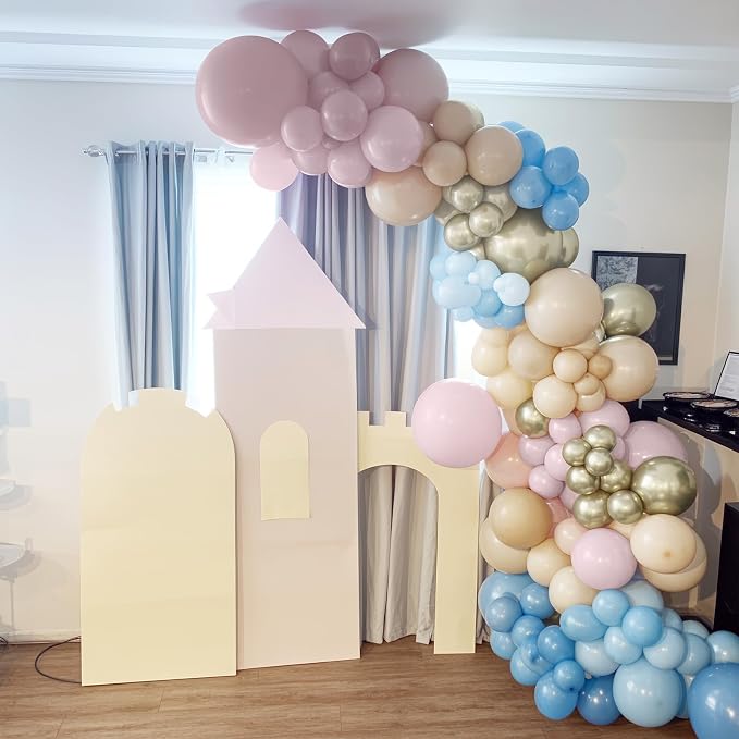 Gender Reveal Balloon Arch Kit, Metallic Gold Sand White Balloons - Image 9