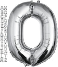 40 inch Silver Letter O Balloon, Big Size Alphabet Foil Mylar Helium Balloons by VHUWE