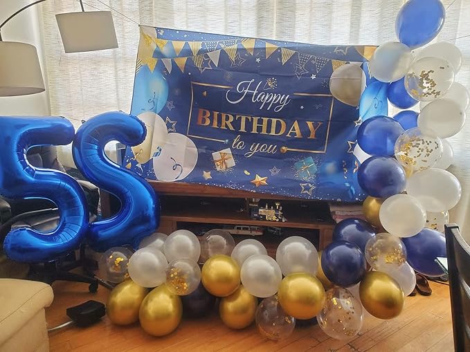 25 Balloon Numbers Foil 40Inch for 25th Birthday Decorations, Dark Blue | 40In - Image 4