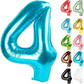 Light Blue Number 4 Balloon 40 Inch by IWERP