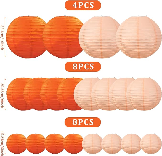 20Pcs Paper Lanterns - Image 3