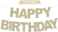 BEISHIDA Pre-Strung Champagne Happy Birthday Banner Party Sign Decoration | by Beishida