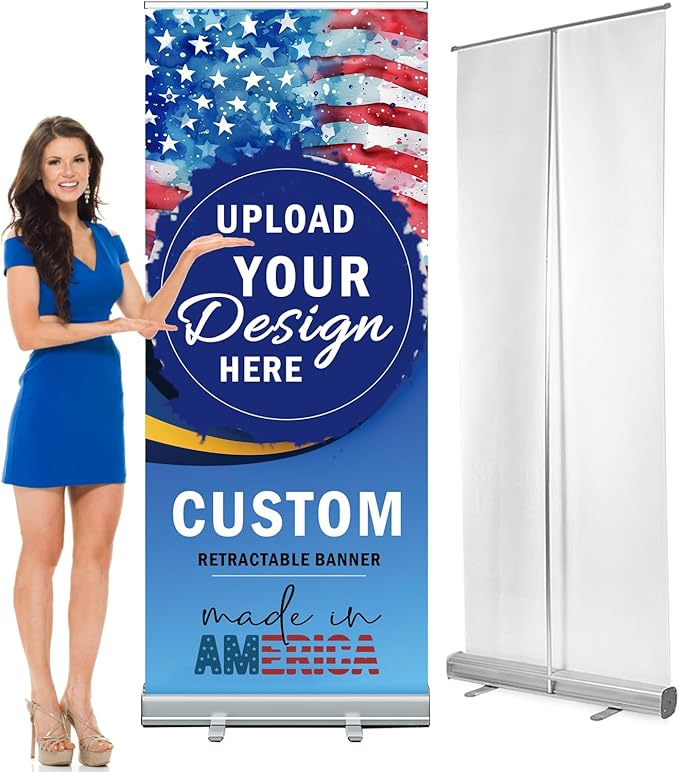 AOK Aluminum Retractable Banner 31x78 inch, Full Color, Conference Display - Image 4