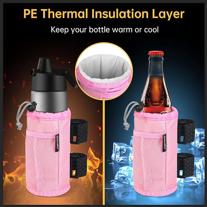 GEARV 2Pack Cup Holder for Bike, Scooter and Wheelchair, Water Bottle Holder - Image 6