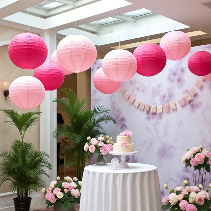 Pink Chinese Paper Lanterns - Image 4