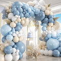 450Pcs Dusty Blue White Sand Balloons Garland Arch Kit by Unknown