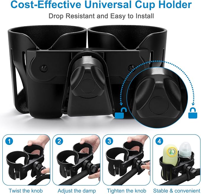 Accmor Stroller Cup Holder, Walker Wheelchair Bike Drinks Holder | Universal - Image 7