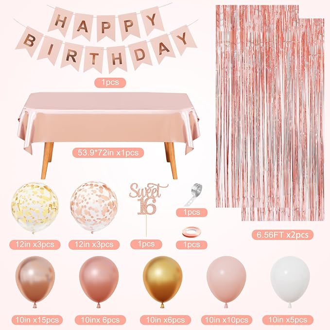 Amandir Sweet 16th Birthday Decorations - Image 2