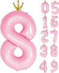 Giant Light Pink Number 8 Balloon by GifloonOfficial