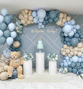 Dusty Blue White Sand Balloons Garland Arch Kit 152pcs Dusty Blue Sand White by PTGOLUO