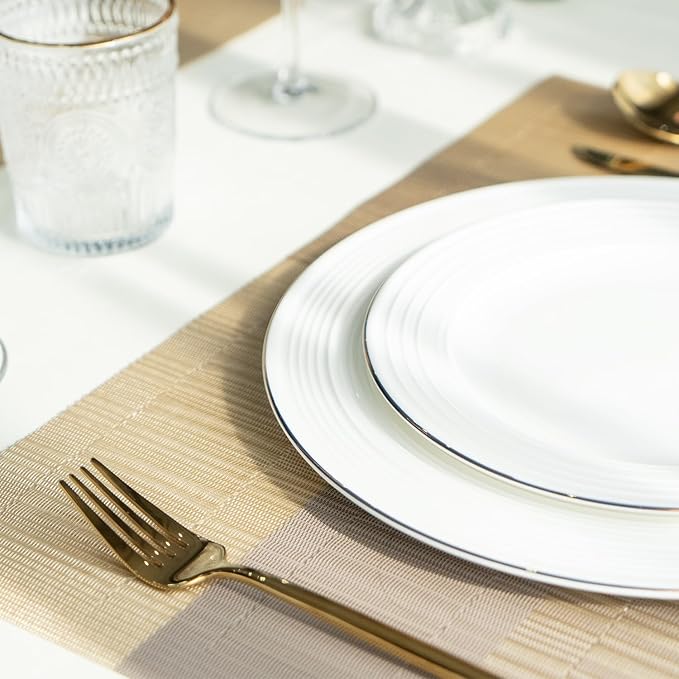 Placemats Set of 8 Vinyl/Plastic Woven Place Mats - Image 7