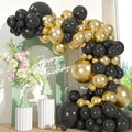 110pcs Black and Gold Balloons, 18/12/10/5 Inch Metallic Balloons | Balloons by ZizasAry