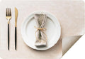 Placemats Set of 4, DOLOPL Reversible Dual-Color Faux Leather Place Mats by DOLOPLOfficial
