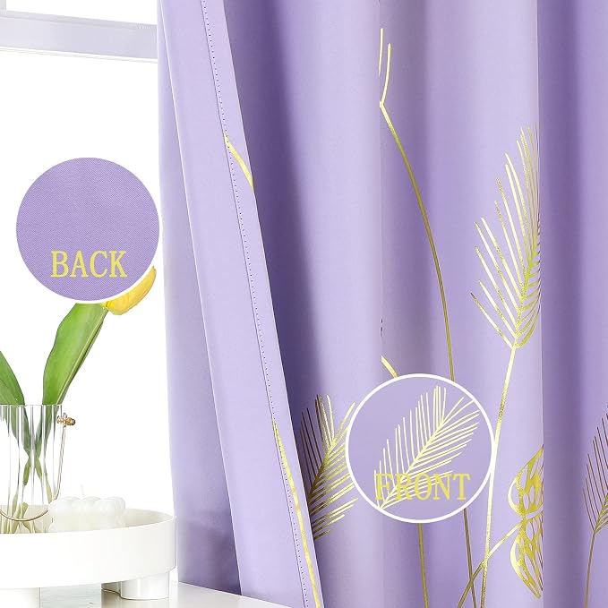 Lilac Blackout Curtains 84 Inches Long - Image 3