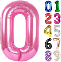 0 Balloon - Pink Birthday Number Balloons, 40 Inch Decorations Men Women | Pink by ALPHADELTAPI