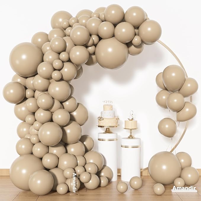 Amandir 153pcs Light Brown Balloons Arch Garland Kit Different Sizes | 18 12 10 - Image 2