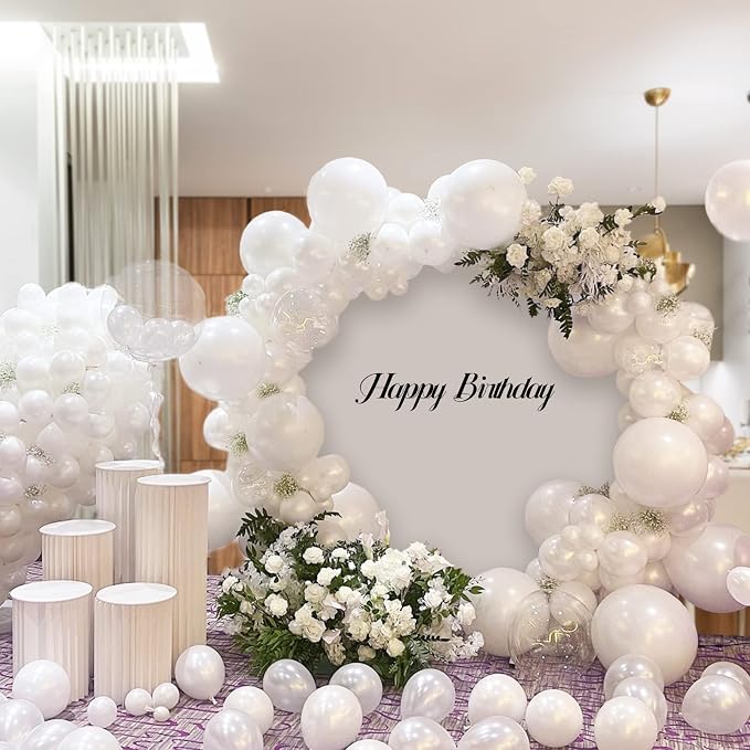Pearl White Balloons Different Sizes 5 10 12 18 Inch, Royal White Latex Balloons - Image 7