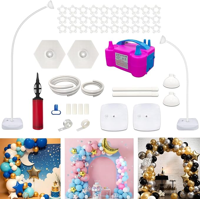 Balloon Arch Kit with Balloon Pump Electric, 8.2FT & 5FT Free Bending Balloon by CYAOOI