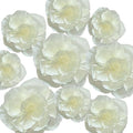 BRT Bearingshui Crepe Paper Flowers Decoration for Wall Total 9 Pcs, Artificial Flowers for Wedding Decor,Flower Backdrop Decor, Baby Bridal Shower Birthday Party, Beige 3D Wall Flowers Decor