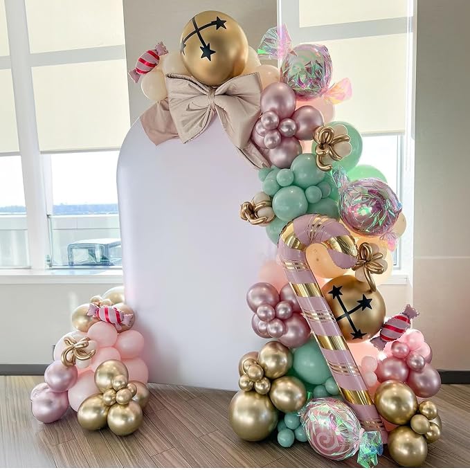 Christmas Balloon Garland Arch Kit, Nutcracker Balloon Pastel Pink Green - Image 5