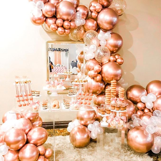 PartyWoo Copper Chrome Balloons 50pcs Metallic Brown Bronze Color | 12 Inch - Image 5