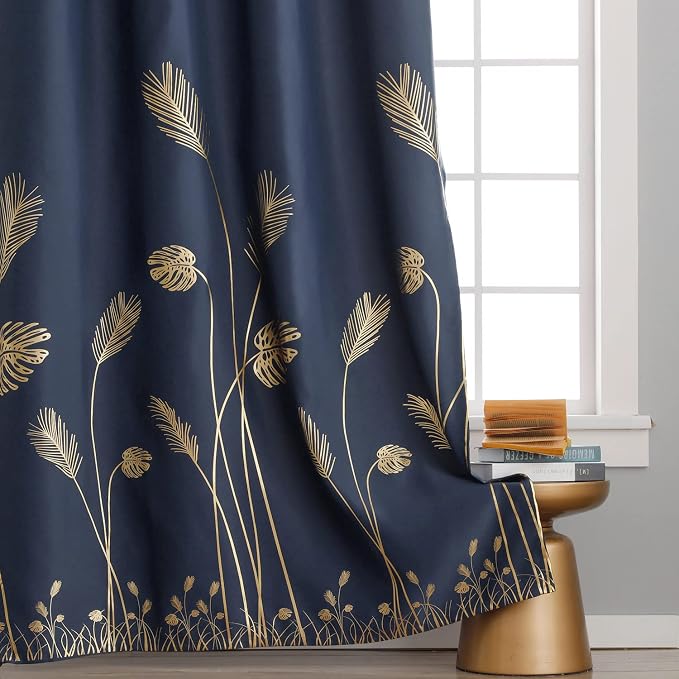 Blackout Curtain for Bedroom 80W x 96L Inch Long Palm Tree Thermal Insulated - Image 4