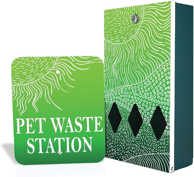 Zero Waste USA - DISPENSE-ART™ Roll Bag Dispenser & Sign - Rolling Hills | by ZEROWASTEUSA