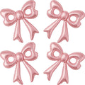 4 Pcs Pink Bow Balloons, 31”Huge Bow Aluminum Foil Balloons by BSRESIN