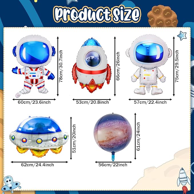 16 Pieces Galaxy Space Balloons - Image 6