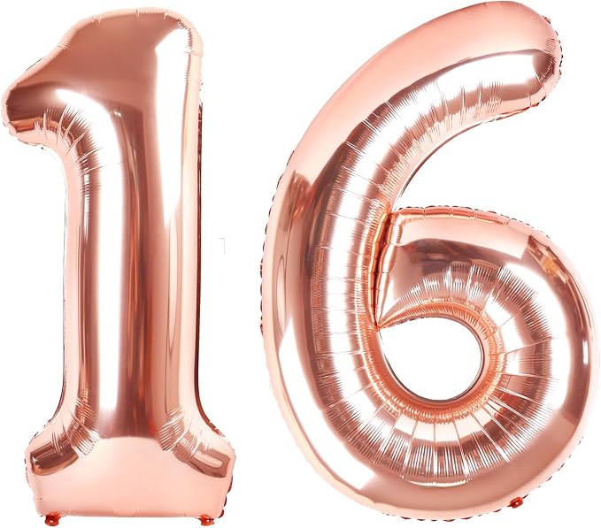 Numbers 15 Balloon 40Inch Rose Gold Balloons by Argthjy