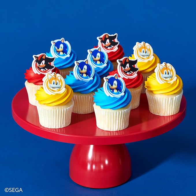 DecoPac Sonic the Hedgehog Rings, Cupcake Decorations Featuring Sonic, and - Image 2