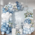 Dusty Blue Balloon Arch Kit Light Blue White Balloon Garland Kit | 126 Pcs by NUTTYBASH