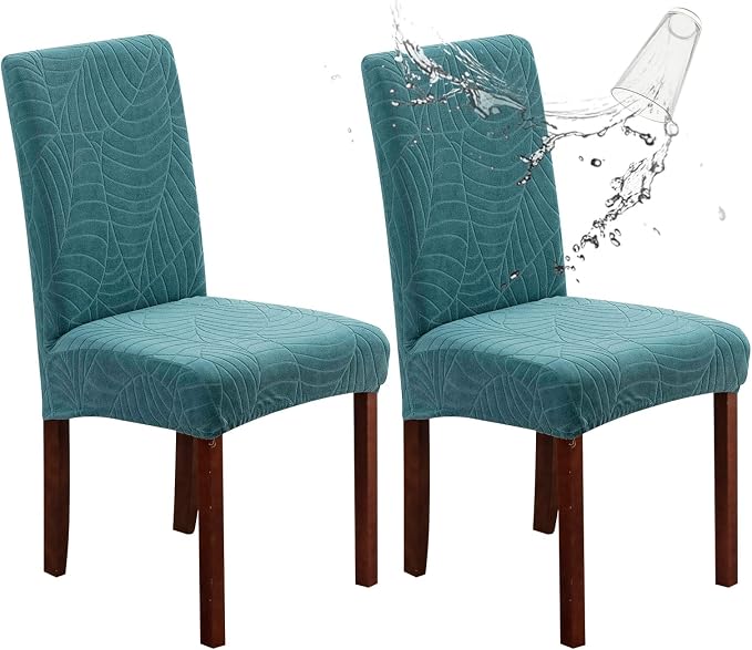 Waterproof Dining Chair Covers Set of 2 Parsons Chair Slipcovers | Double by Genina