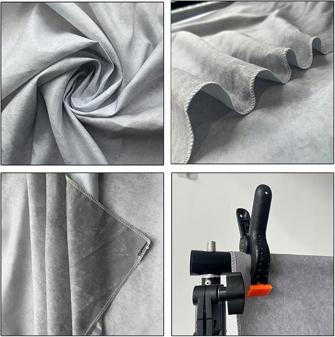 5x7ft Grey Portrait Photography Backdrops Solid Texture Abstract Photo - Image 4