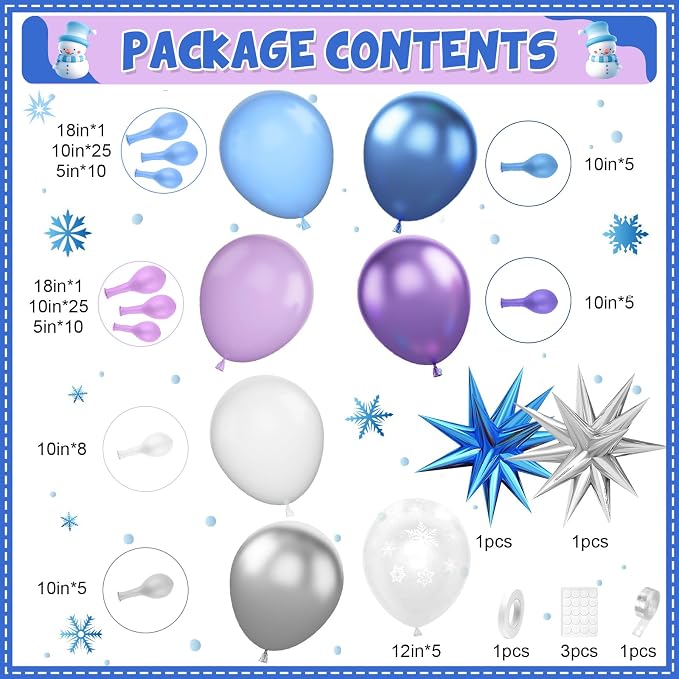 Snow Balloon Garland Arch Kit - Image 2