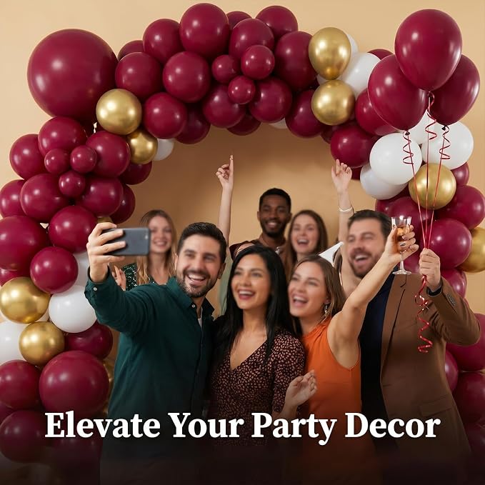 50pcs Burgundy Balloons, 12inch Matte Burgundy Red Balloons | Balloons - Image 5