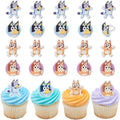DecoPac Bluey So Much Fun Rings, 24 Cupcake Decorations Featuring Bluey by Bluey