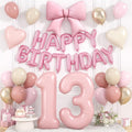 Dusty Pink Number 13 Balloon, 13th Birthday Decorations by Hapmori