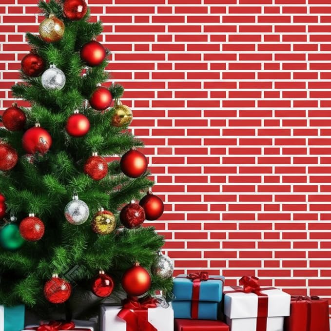 VitalCozy 10 x 30 ft Red Brick Wall Backdrop Fabric Brick Photo Background | - Image 4