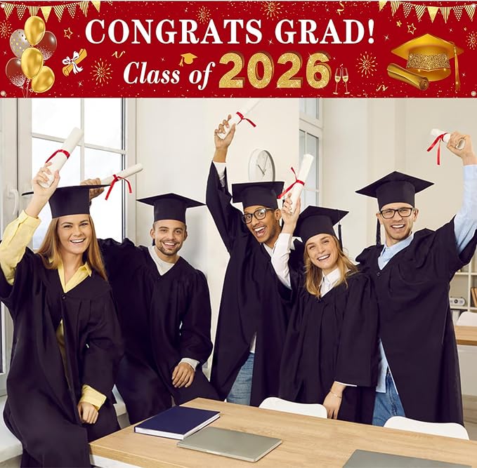 2026 Graduation Decorations Congrats Grad Class of 2026 Banner - Image 3