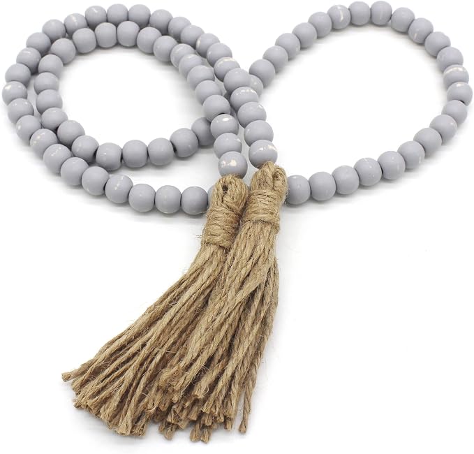 CVHOMEDECO. Wood Beads Garland by CVHOMEDECO