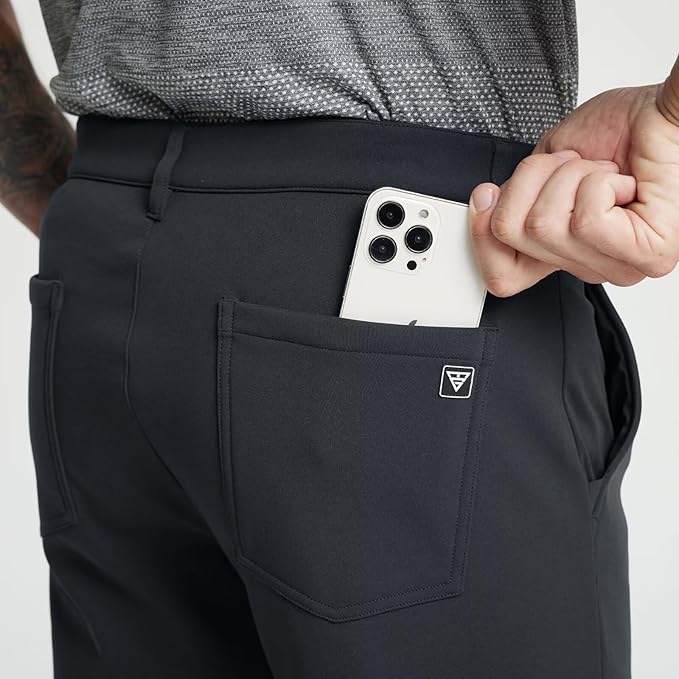 M MAELREG Golf Fleece Lined Pants Men Softshell Water-Resistant Workout Casual Outdoor Hiking Insulated Winter Pants for Men