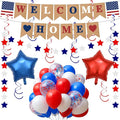 Welcome Home Decorations, Pre-Strung Welcome Home Banner & Balloons Kit by WOJOGO