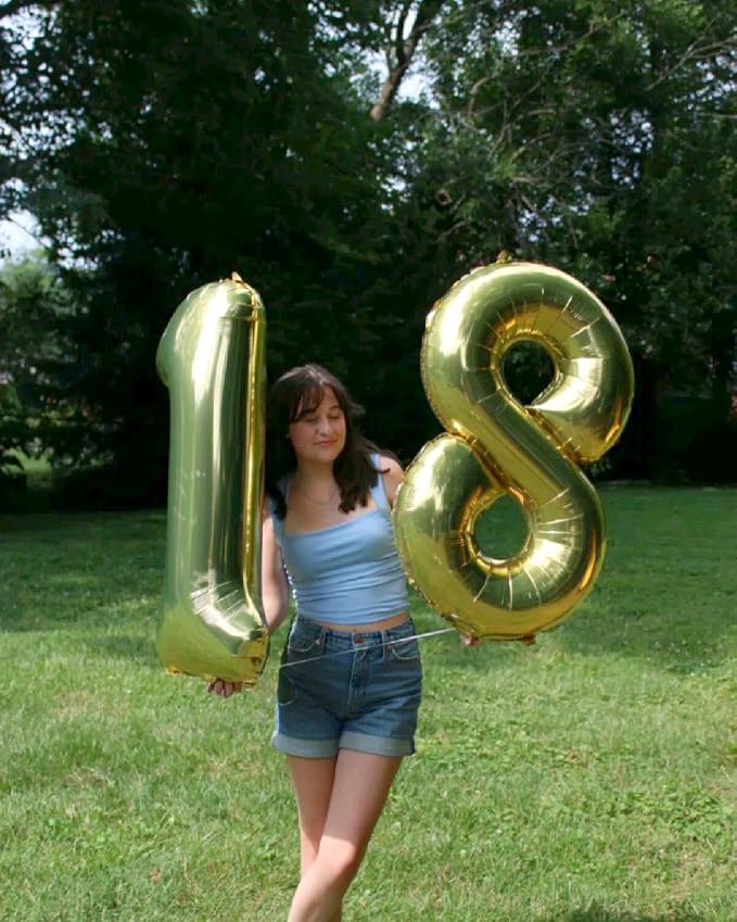 Champagne Gold Number 8 Balloon 40 inch, Balloon numbers party supplies - Image 5