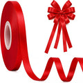 30Yards Thin Red Ribbon 3/8In for Gift Wrapping Wedding Christmas Decor | Silky by Fullive