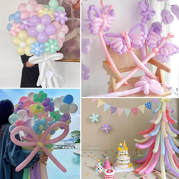 Pastel 260 long balloons 100 Pack Twisting Animal Balloons Assorted Color Thick - Image 7