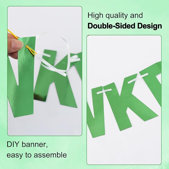 BEISHIDA Double-sided Green 116PCS A-Z DIY Letter Custom Banner Party Decor | - Image 3